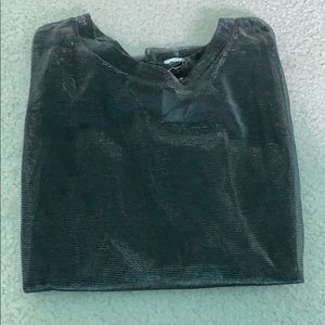 sheer shiny h&m crop top!